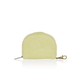 Half-Moon Card Wallet - Lemongrass Distressed Pebble